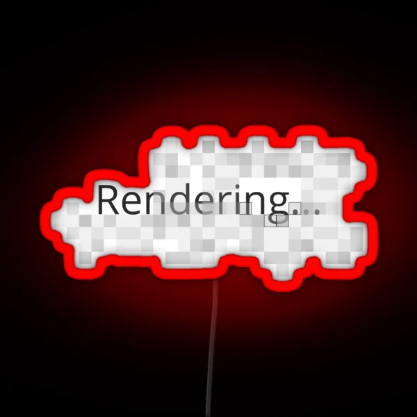 Rendering Process RGB Neon Sign