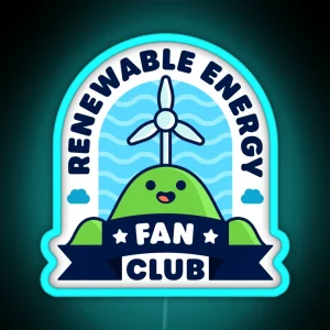 Renewable Energy Fan Club Cute Fan Pun RGB Neon Sign