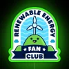 RGB Neon Sign for Renewable Energy Fan Club with Cute Fan Pun in Green.