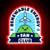 renewable energy fan club cute fan pun rgb neon sign.