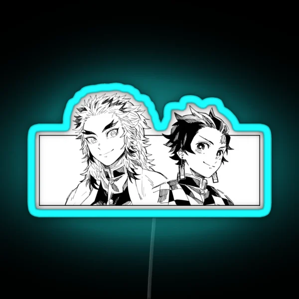 Rengoku And Tanjiro RGB Neon Sign