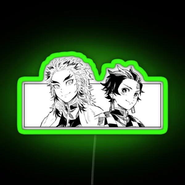 Rengoku And Tanjiro RGB Neon Sign