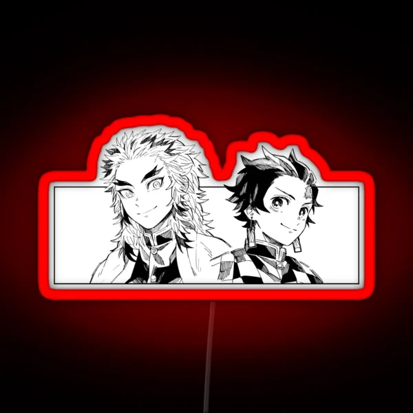 Rengoku And Tanjiro RGB Neon Sign