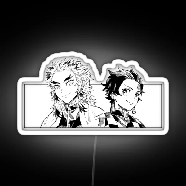 Rengoku And Tanjiro RGB Neon Sign