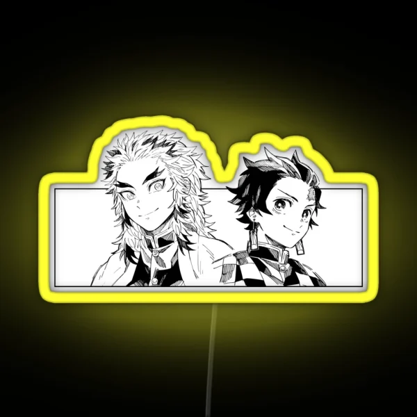 Rengoku And Tanjiro RGB Neon Sign