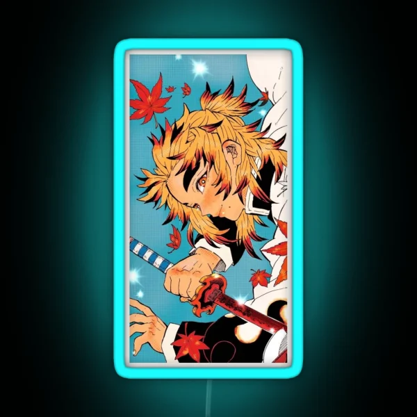 Rengoku Colorful Fanart RGB Neon Sign