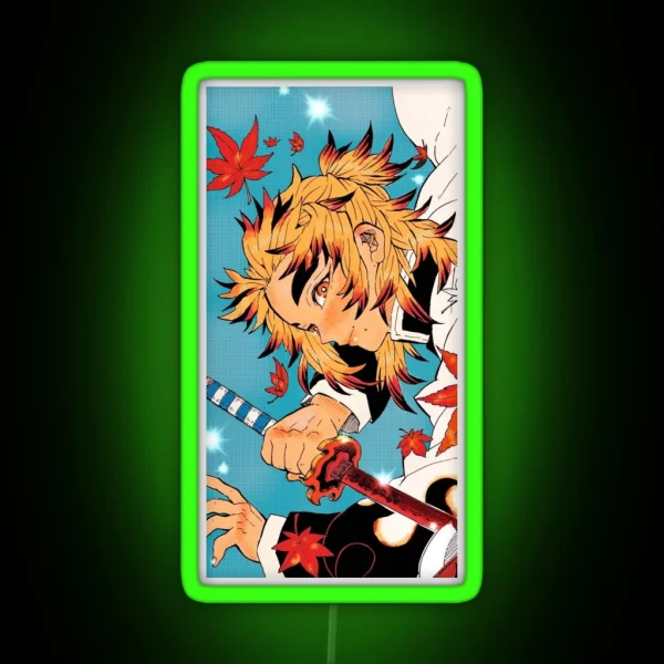 Rengoku Colorful Fanart RGB Neon Sign