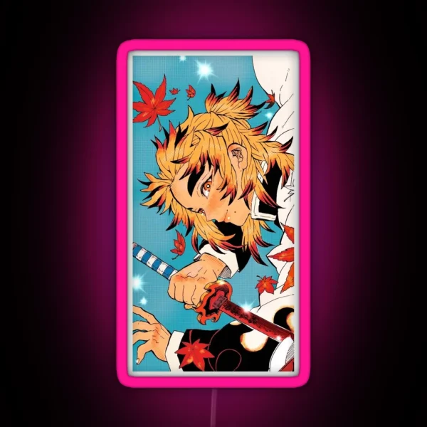 Rengoku Colorful Fanart RGB Neon Sign