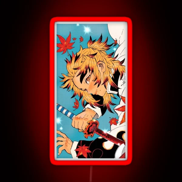 Rengoku Colorful Fanart RGB Neon Sign