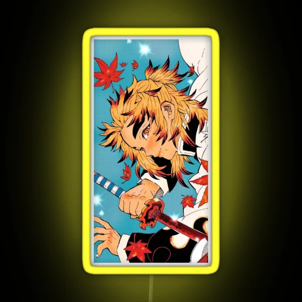 Rengoku Colorful Fanart RGB Neon Sign