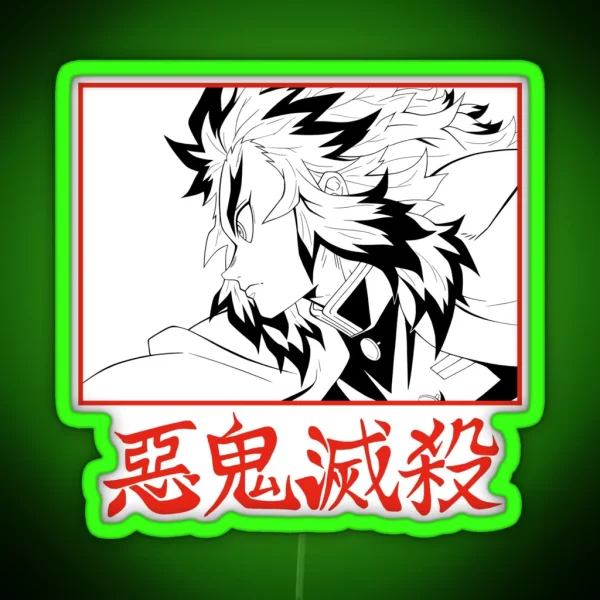 Rengoku Fire Hashira RGB Neon Sign