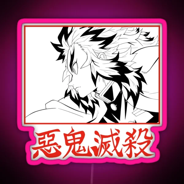 Rengoku Fire Hashira RGB Neon Sign