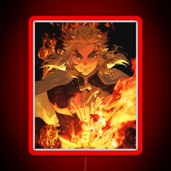Rengoku Kyojuro Demon Slayer RGB Neon Sign