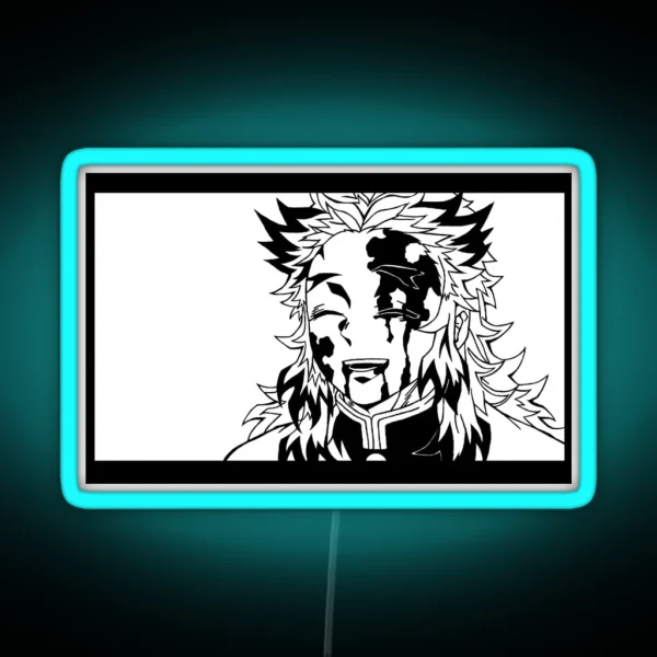 Rengoku Kyojuro Kimetsu No Yaiba RGB Neon Sign