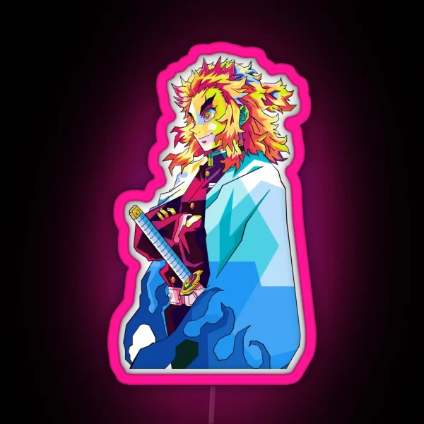Rengoku Kyojuro RGB Neon Sign