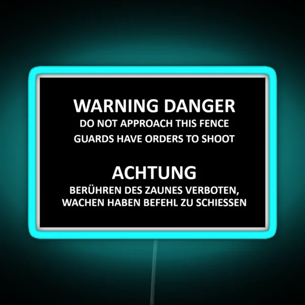 Replica Spandau Prison West Berlin Sign RGB Neon Sign