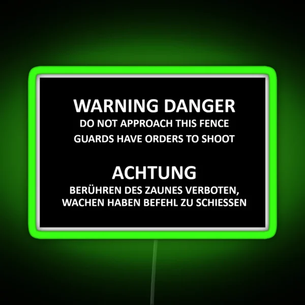 Replica Spandau Prison West Berlin Sign RGB Neon Sign