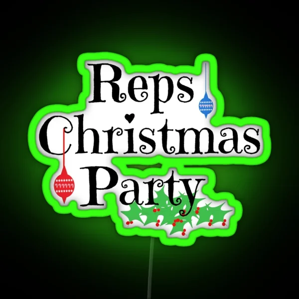 Reps Christmas Party RGB Neon Sign