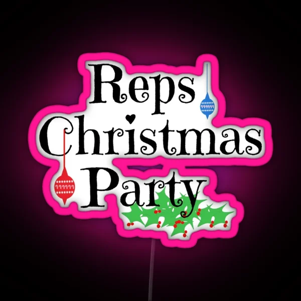 Reps Christmas Party RGB Neon Sign