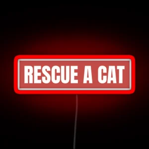 Rescue A Cat RGB Neon Sign