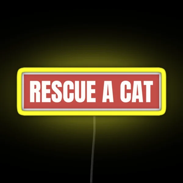 Rescue A Cat RGB Neon Sign