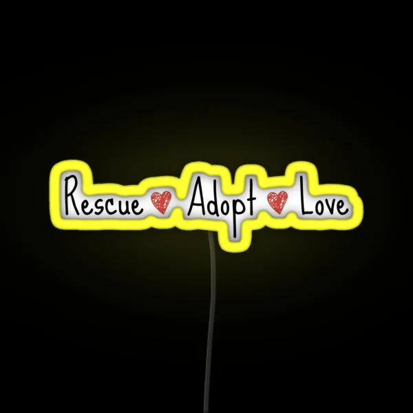 Rescue Adopt Love RGB Neon Sign