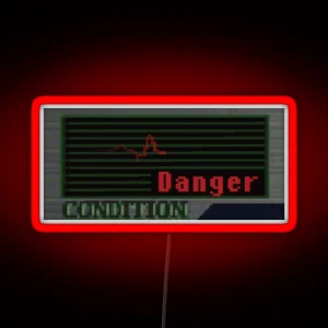 Resident Evil 2 Original Danger Health Condition Bar RGB Neon Sign