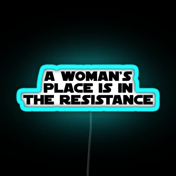 Resistant Women Black Bold RGB Neon Sign
