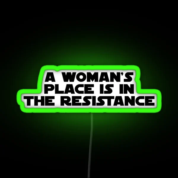 Resistant Women Black Bold RGB Neon Sign