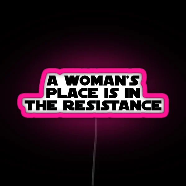 Resistant Women Black Bold RGB Neon Sign