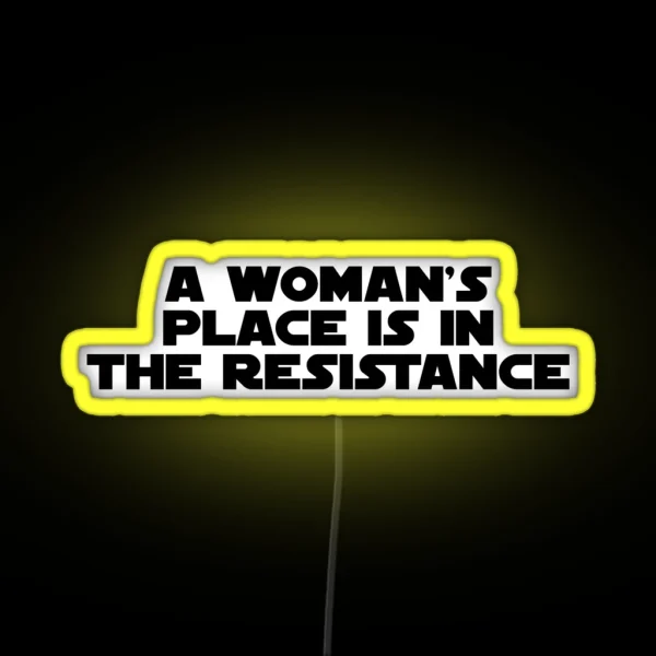 Resistant Women Black Bold RGB Neon Sign