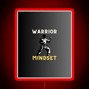 Resolute Spirit Warrior Mindset Emblem Black RGB Neon Sign