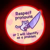 Respect Pronouns Trans Pride Funny Cat Meme Neon Sign