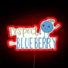 Cute Respect The Blueberry Neon Sign RGB Red