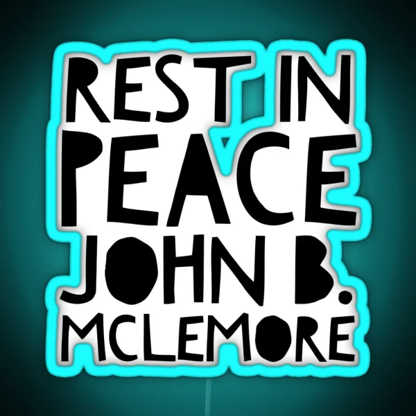 Rest In Peace John Modern RGB Neon Sign