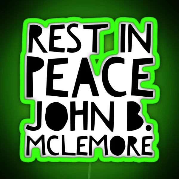 Rest In Peace John Modern RGB Neon Sign