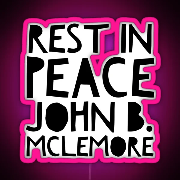 Rest In Peace John Modern RGB Neon Sign