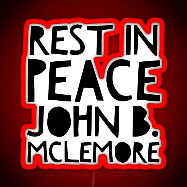 Rest In Peace John Modern RGB Neon Sign