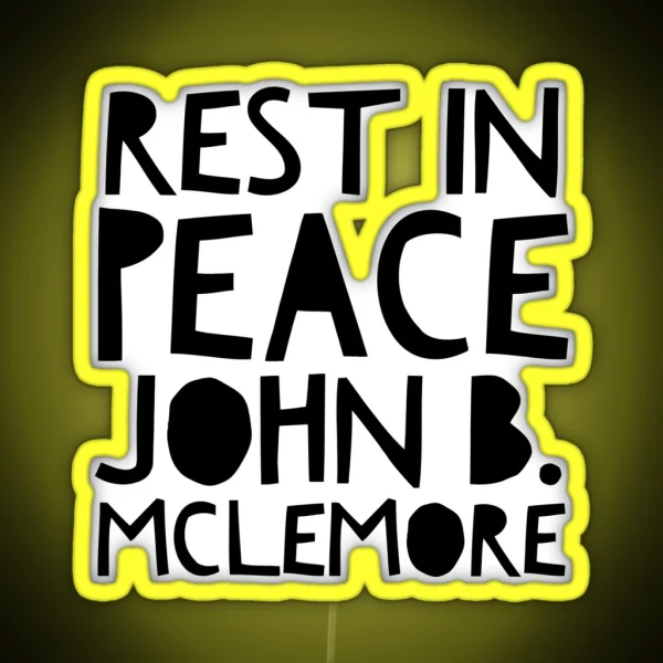 Rest In Peace John Modern RGB Neon Sign
