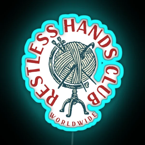 Restless Hands Club 2 Red RGB Neon Sign