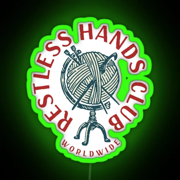 Restless Hands Club 2 Red RGB Neon Sign