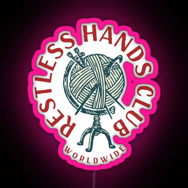 Restless Hands Club 2 Red RGB Neon Sign