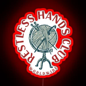 Restless Hands Club 2 Red RGB Neon Sign