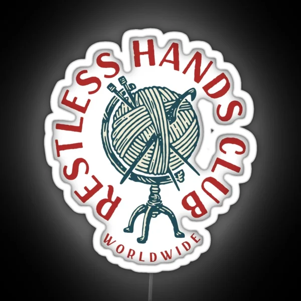 Restless Hands Club 2 Red RGB Neon Sign