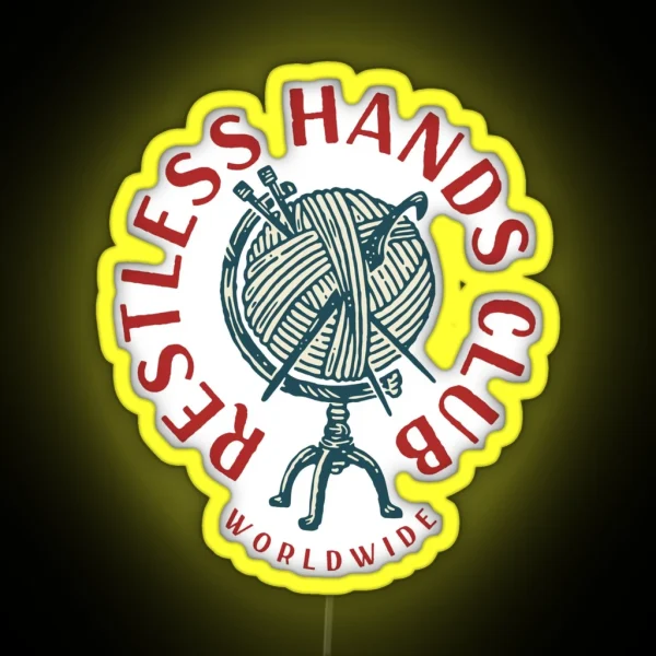 Restless Hands Club 2 Red RGB Neon Sign