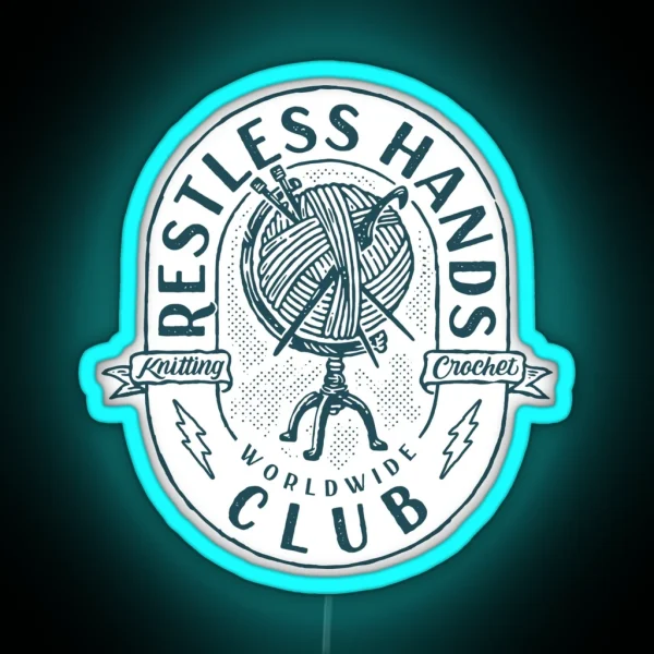 Restless Hands Club Green RGB Neon Sign
