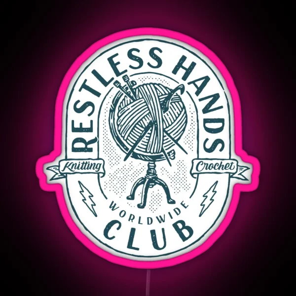 Restless Hands Club Green RGB Neon Sign