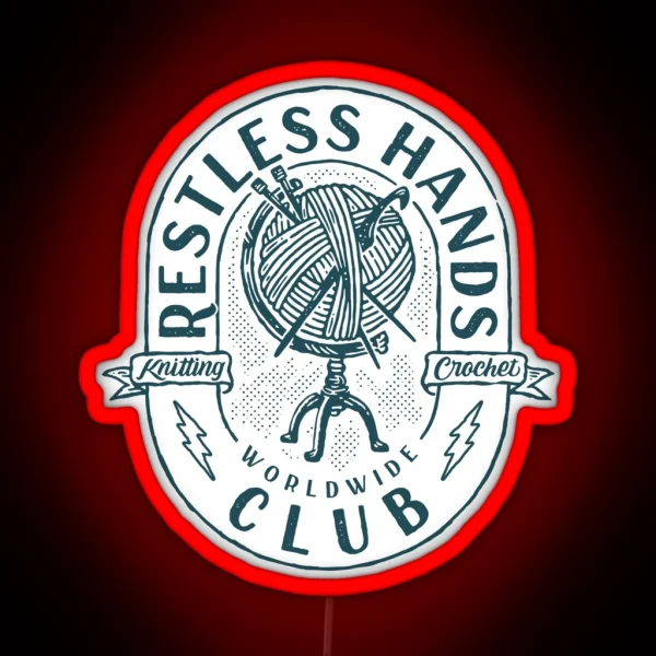 Restless Hands Club Green RGB Neon Sign