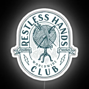 Restless Hands Club Green RGB Neon Sign