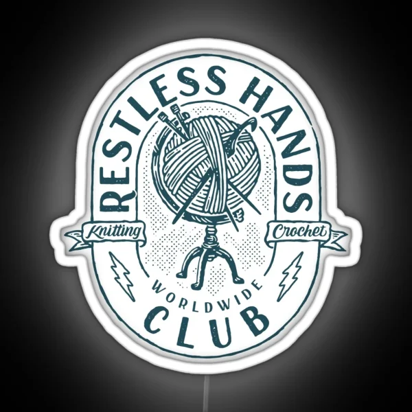 Restless Hands Club Green RGB Neon Sign